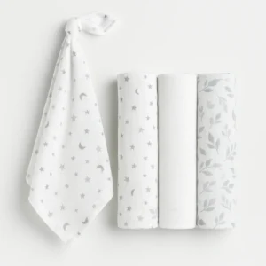 Muslin Swaddle Blankets (Set of 3)
