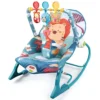 Baby Rocker with deep cradle seat and 3-point safety harness for secure infant support