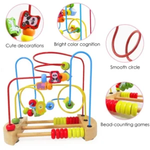 Multi-Function Wooden Bead Maze Toy