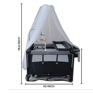 Large Baby Cot with Playpen