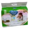 New Pretty Baby Super Premium Diapers, Size M for boys and girls weighing 6 to 11 kg. The 30-piece handle pack features an image of a mother holding her baby, highlighting 12-hour overnight protection and dual-guard leak protection.