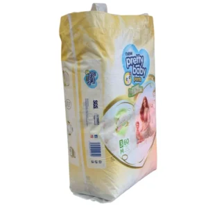 Pretty Baby Super Premium Diaper Pants – Size M (6-11 kg) | 360° Fit & 12-Hour Protection | 60 Pcs Mega Pack
