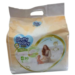 Pretty Baby Super Premium Diaper Pants – Size L (9-14 kg) NO:4-30 Pcs Value Pack