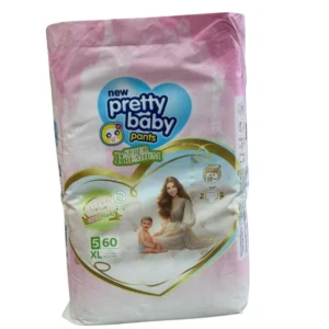 Pretty Baby Super Premium Diaper Pants – Size XL (12-17 kg) NO:5-60 Pcs Mega Pack