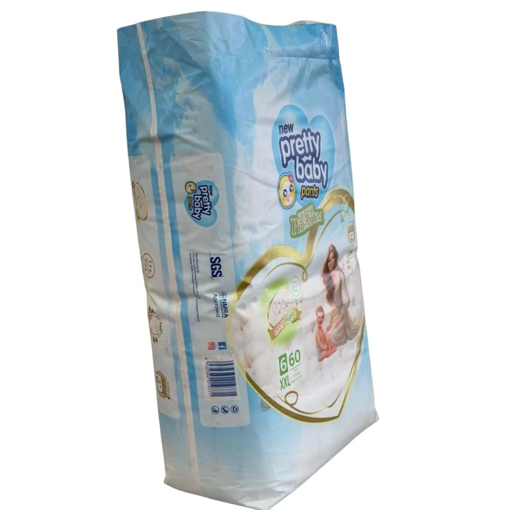 Pretty Baby Super Premium Diaper Pants – Size XXL (15+ kg) NO: 6- 60 Pcs Mega Pack - Image 3