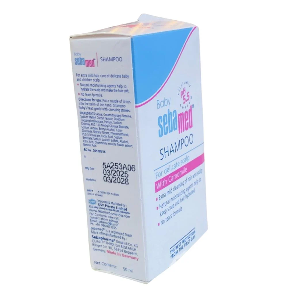 Sebamed Baby Shampoo For Delicate Scalp (With Camomile) 50ml - Image 2