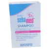Sebamed Baby Shampoo packaging box, showing the clinically tested pH 5.5 emblem and highlights of its extra mild, no-tears formula with Camomile.
