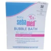 Sebamed Baby Bubble Bath packaging box, displaying the pH 5.5 clinical stamp and details on its extra mild cleansing formula with Camomile for delicate skin.