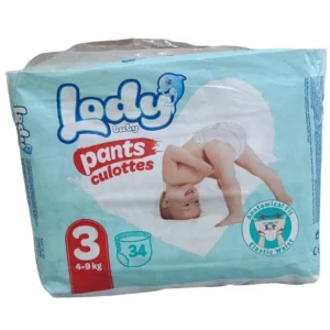 LODY Baby Pants Diapers Medium (Size 3) 34 Pieces 4 - 9 kg