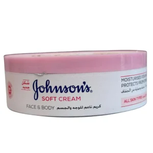 Johnson's Soft Cream For Face & Body (All Skin Types) - 24-Hour Hydration 200ml