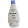 Front view of an Aveeno Baby Calming Comfort Bedtime Bath & Wash 250ml bottle, highlighting its natural oat extract and gentle lavender scent formula with a purple flip-top cap.