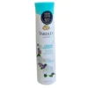 Front view of a tall, white 150ml Yardley London English Gardenia Refreshing Body Spray aerosol can, featuring vibrant white gardenia flower illustrations and a turquoise blue cap.