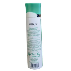 Yardley London Imperial Jasmine Refreshing Body Spray (97% Naturally Derived Ingredients) - 150ml