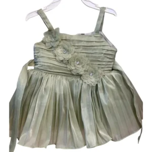 Riffa Shimmering Sage Green Floral Party Dress 12 Size