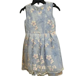 ANJEL Girls' Embroidered Party Dress (Size 4-5)