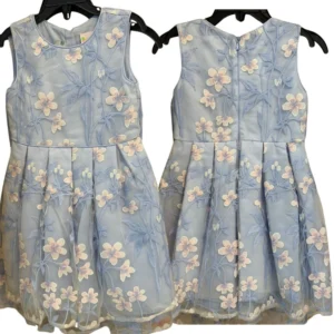 ANJEL Girls' Embroidered Party Dress (Size 4-5)
