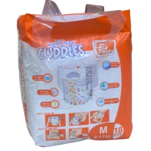 Velona Cuddles Ezy Pants Disposable Baby Diapers - Medium (6kg–11kg) 18 Pcs