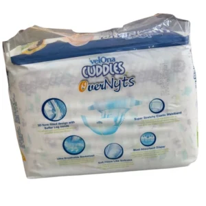 Velona Cuddles Overnyts Ultra Slim Tape Diapers | Size S (28 Pack) | 3-8kg