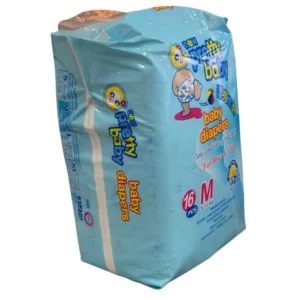 Pretty Baby Disposable Baby Diapers, Medium Size (M), 5-10 kg, 16 Pieces