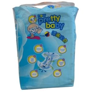 Pretty Baby Disposable Baby Diapers, Medium Size (M), 5-10 kg, 16 Pieces