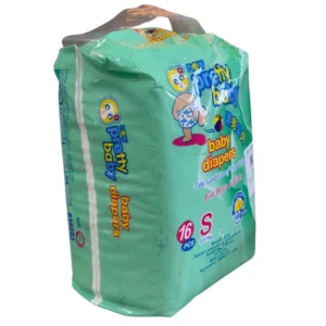Pretty Baby Disposable Baby Diapers, Small Size (S), 3-6 kg, 16 Pieces