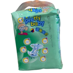 Pretty Baby Disposable Baby Diapers, Small Size (S), 3-6 kg, 16 Pieces