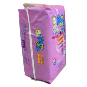 Pretty Baby Disposable Baby Diapers, Large Size (L), 9-13 kg, 16 Pieces