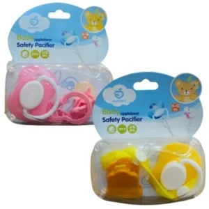 Applebear Baby Safety Pacifier Set with Clip (6-12 Months)