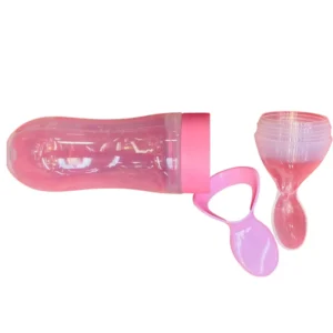Silicone Baby Food Feeder Bottle with Spoon