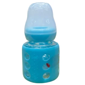 Glass Baby Feeding Bottle with Protective Silicone Sleeve 60ml