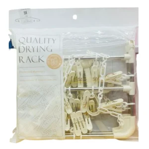 Foldable Stainless Steel Drying Rack with Heavy-Duty Clips