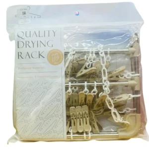 Foldable Stainless Steel Drying Rack with Heavy-Duty Clips