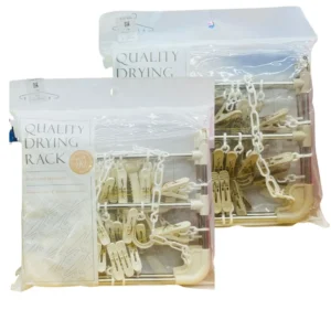 Foldable Stainless Steel Drying Rack with Heavy-Duty Clips