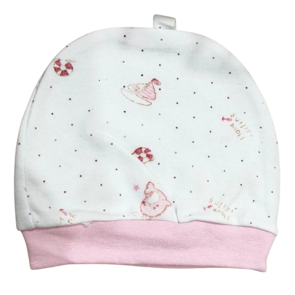 Cute Cartoon Bear Print Newborn Baby Cap - Image 5
