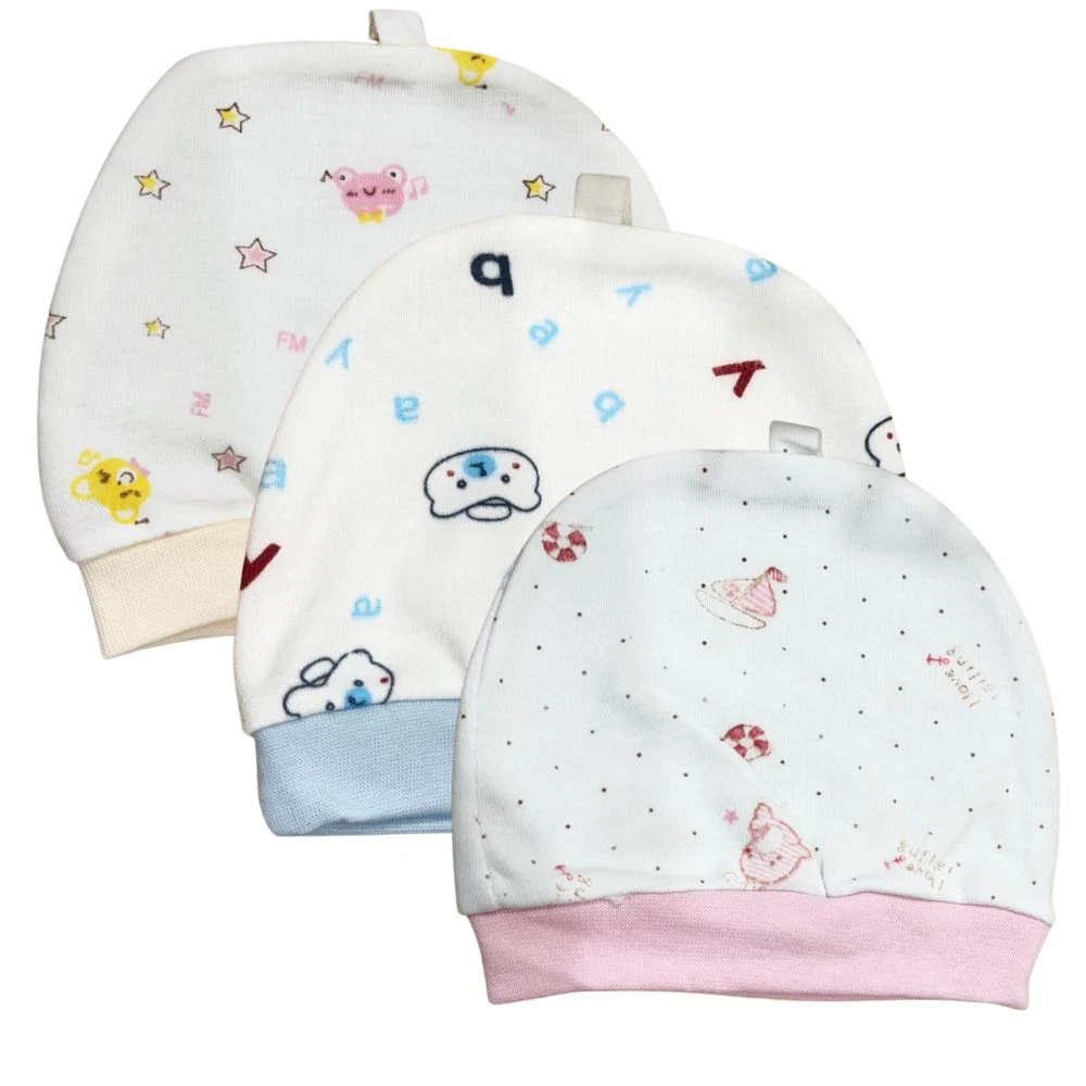 Cute Cartoon Bear Print Newborn Baby Cap