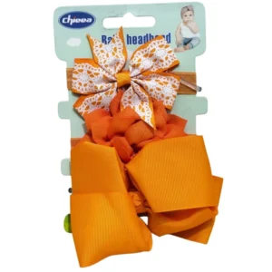 Chieea 3-Piece Baby Girl Red Headband Set