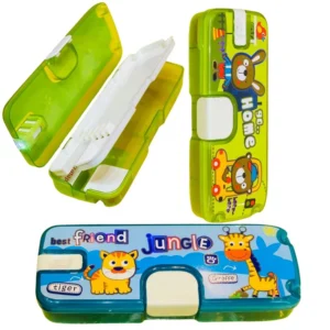 Double-Sided Magnetic Pencil Case with Sharpener