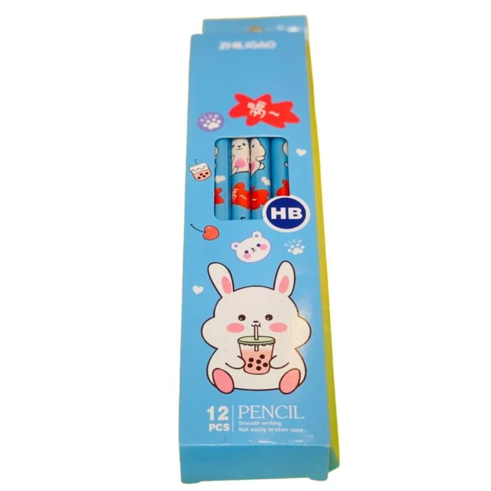 ZHILIGAO Cartoon Duck Pink HB Pencils - 12 Pack - Image 4