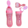 Silicone Baby Food Feeder Bottle with Spoon